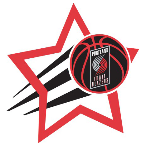 Portland Trail Blazers Basketball Goal Star logo iron on paper